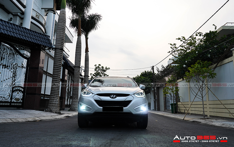 Hyundai Tucson nâng cấp bi xenon GTR Premuim siêu sáng